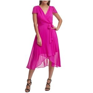 DKNY faux wrap dress